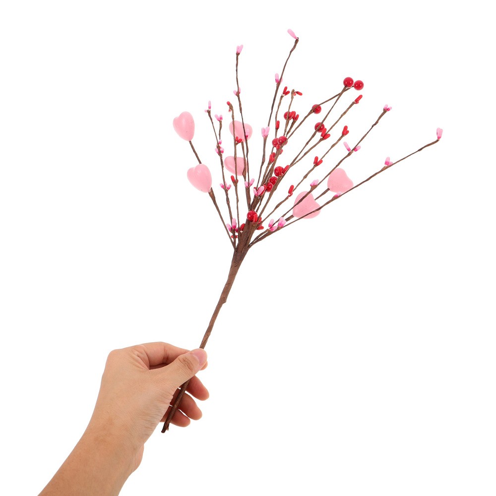 5Pcs Foam Valentine Berry Picks Assorted Color Romantic Home Decoration
