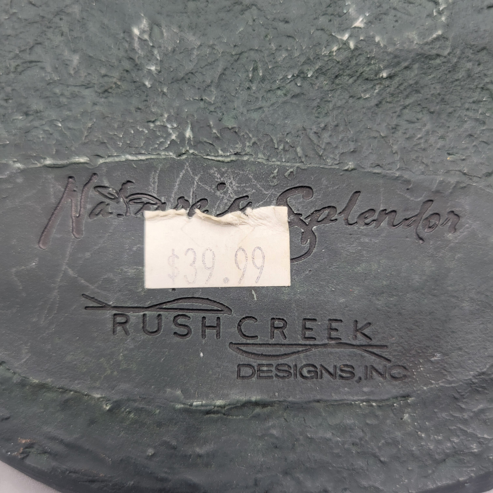 Natures Splendor Green White Hosta Plant Leaf Dish Decor Signed L Hulst 2006