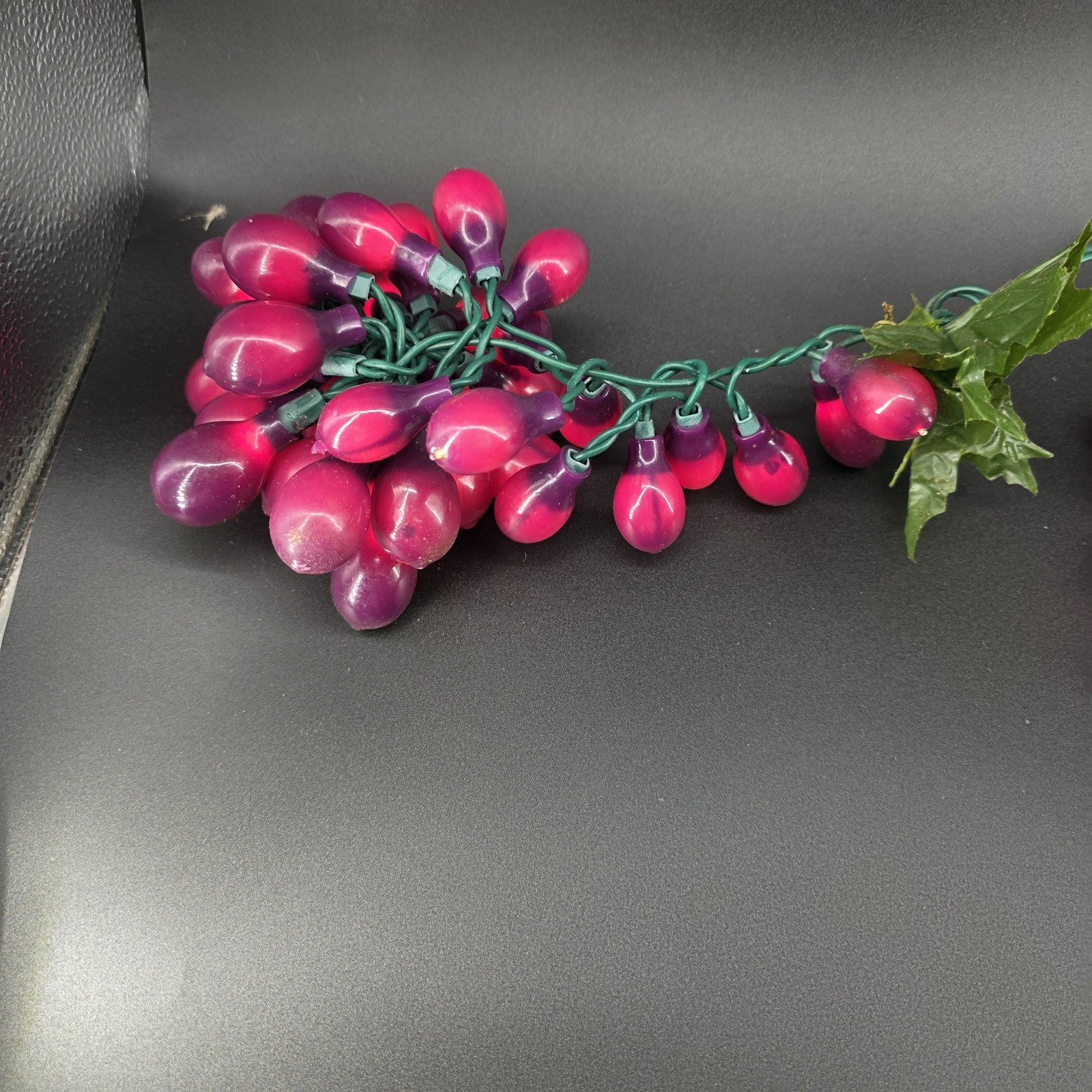 5 Sets of Vintage Purple/Pink Grape 3 Cluster String Lights Working