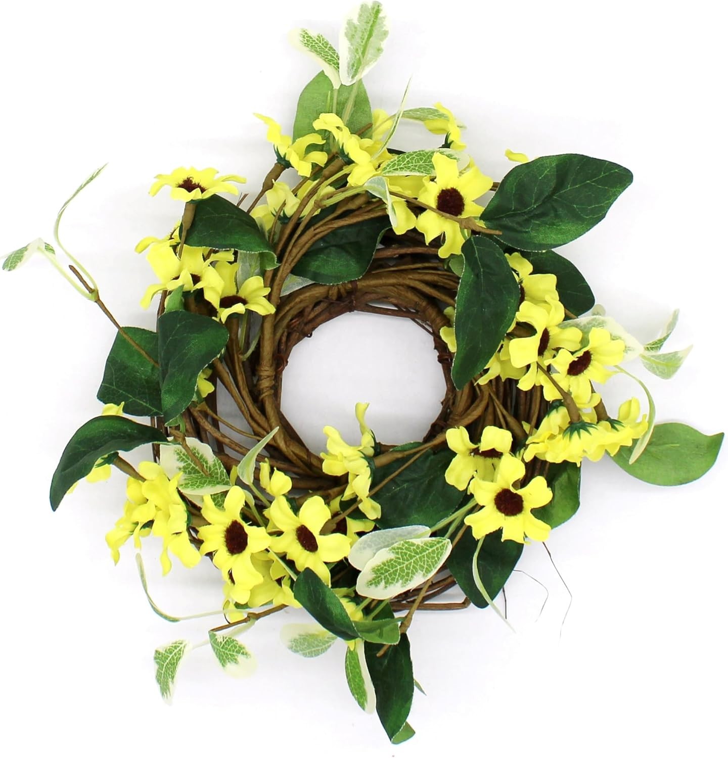 CVHOMEDECO. Rustic Country Artificial Eucalyptus Leaves & Twig Wreath Year Round