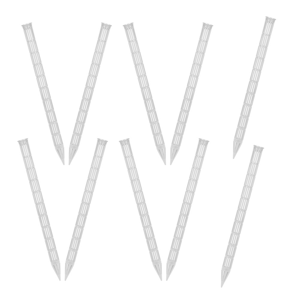 10Pcs White Plant Aeration Tubes for Pots Root Protection Anti Root Rot Stakes
