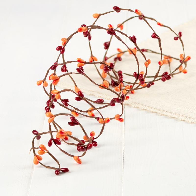 Set of 4 Single Vine Autumn Harvest Pip Berry Garlands