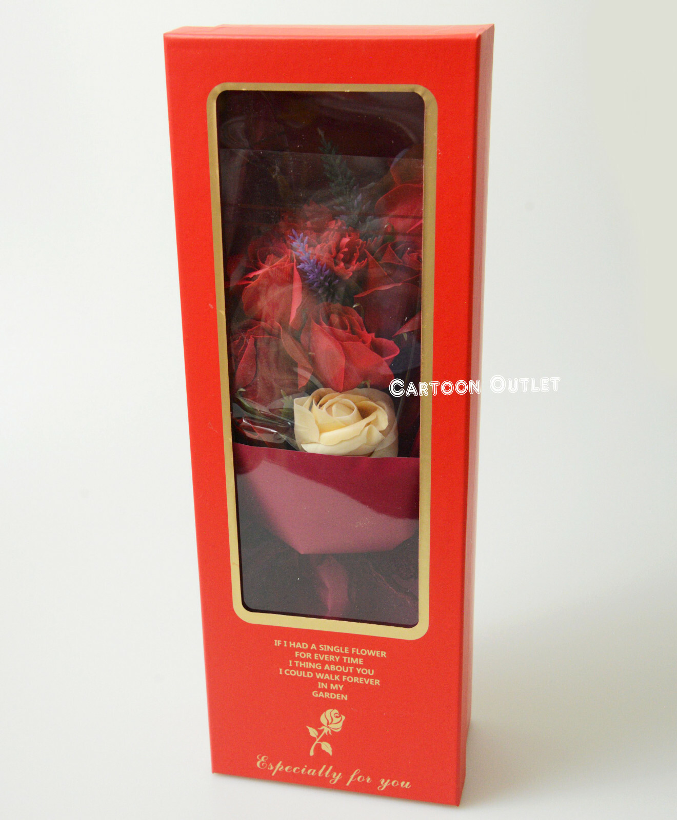 Red Scented Soap Rose Bouquet W/ Gift Box Birthday Gift Trending Rare Find