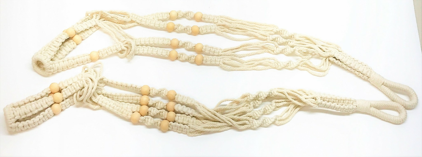 Mkono 35″ Macramé Indoor Plant Basket Hanger [Lot of 2] NOS