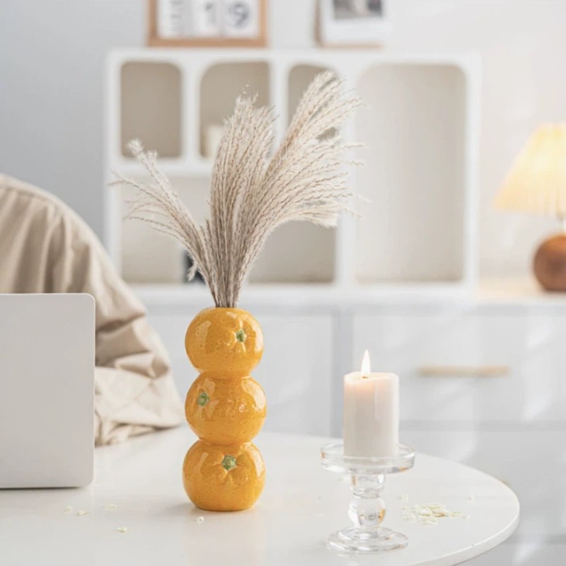 Ceramic Fruit Flower Holder Nordic Style Desk Decor Vase Centerpiece