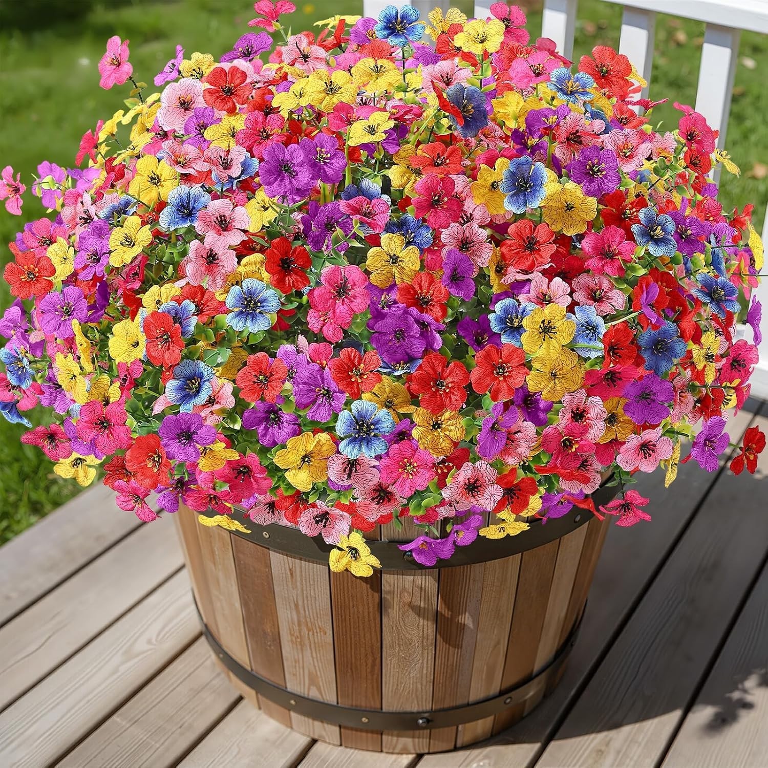 UV Resistant Silk Artificial Flowers Mix 6 Colors
