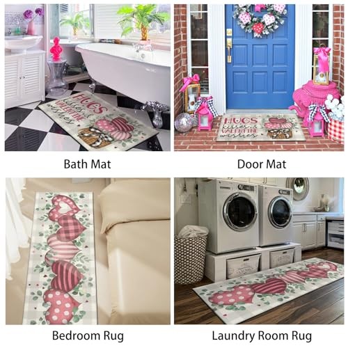 Valentines Day Kitchen Mat Set 2 Piece,Buffalo 2026 Valentines Kitchen Mat 2