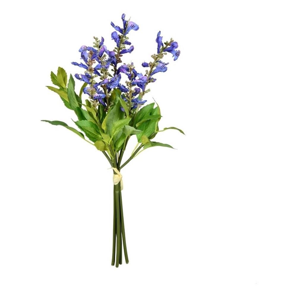Vickerman 15” Contemporary Fabric Artificial Sage Bundle in Purple (Set of 2)