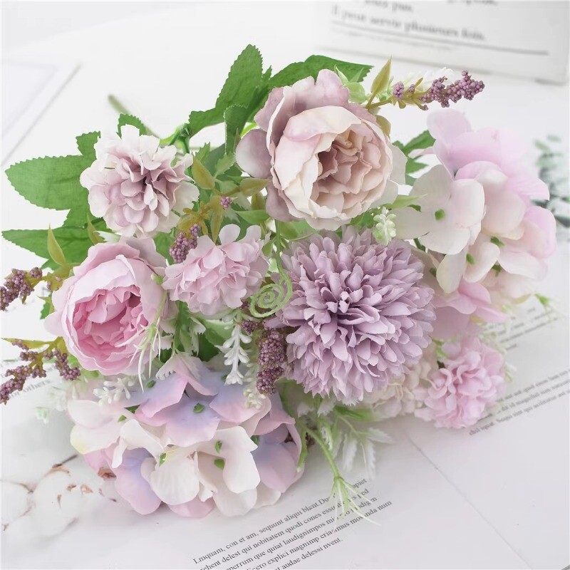Wedding Artificial Flower Fake Bouquet Bride Evening Party Banquet Home Decor