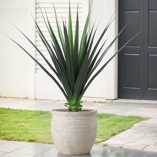 Realistic Agave Plant Artificial, Spiked Succulent Faux Agave Plants, 3FT 1
