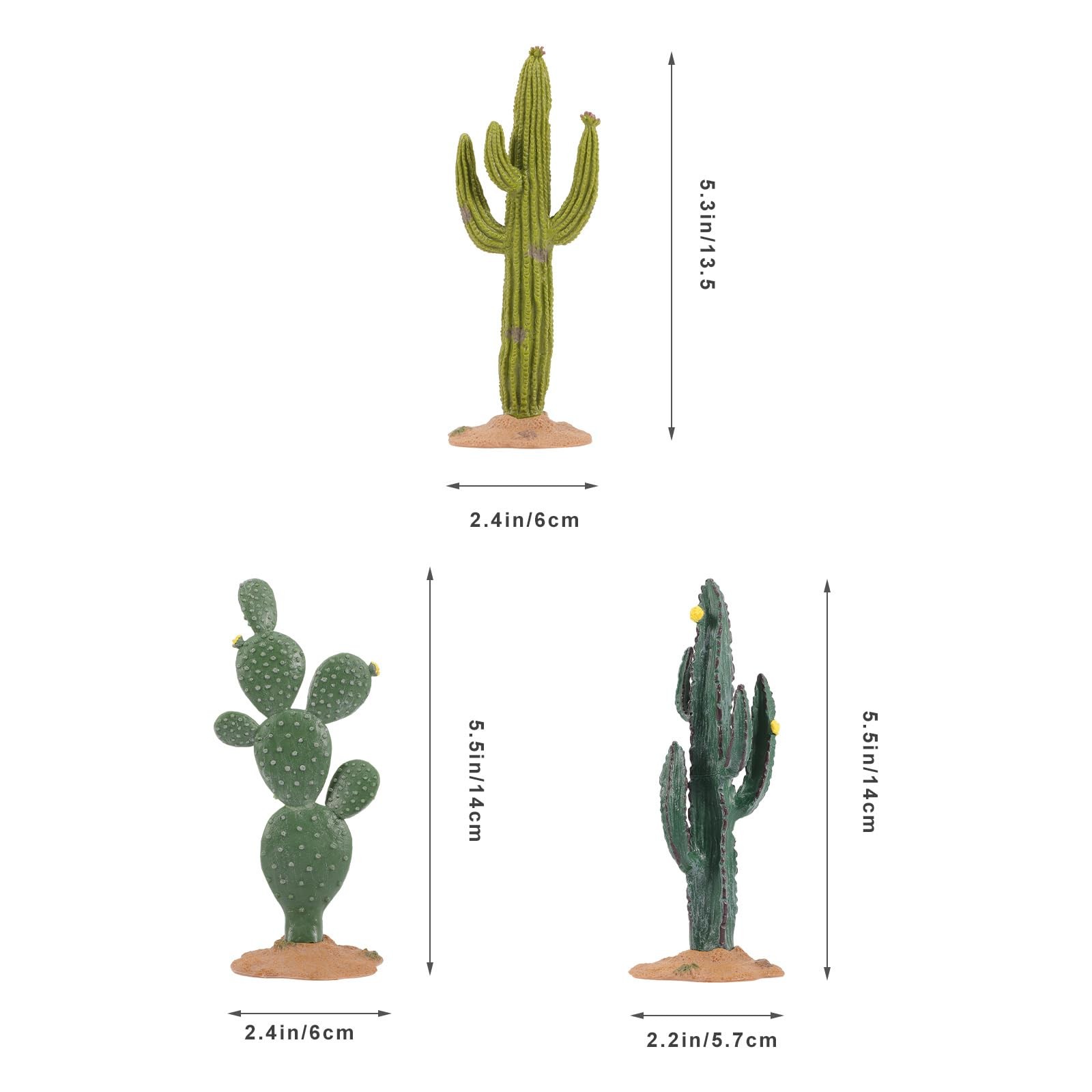 3Pcs Mini Cactus Ornaments Artificial Cactus Plants Fake Plant Figurines 5.31…