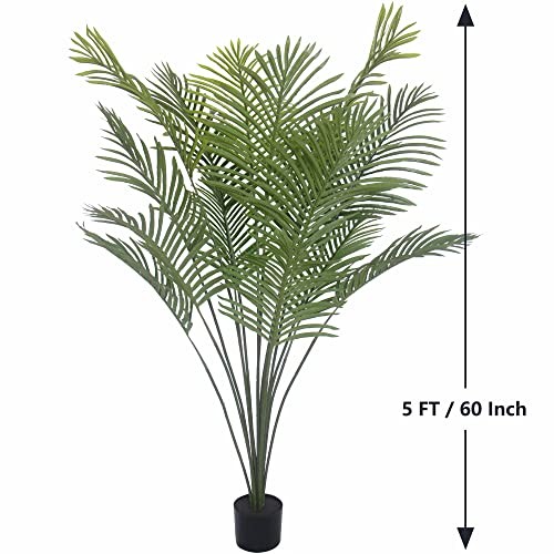 SOFTFLAME 5FT ARECA PALM ARTIFICIAL TREE REAL TOUCH 850169 GREEN/BLACK