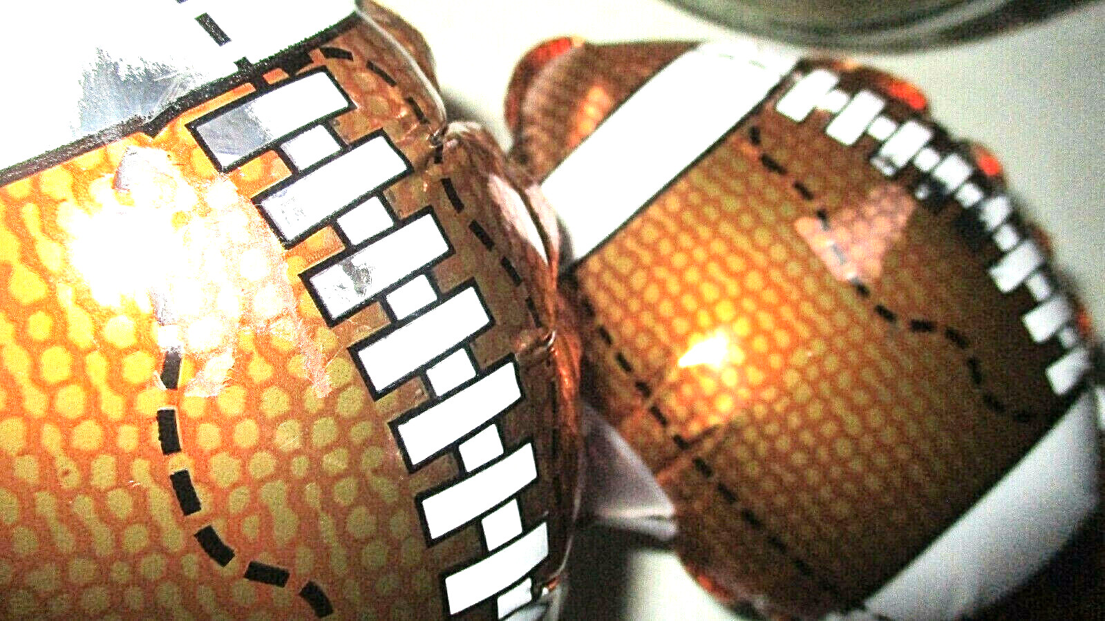18″ FOOTBALL Autumn Faux PUSSY WILLOWS Orange Yellow FLORAL Hoosier Glass VASE