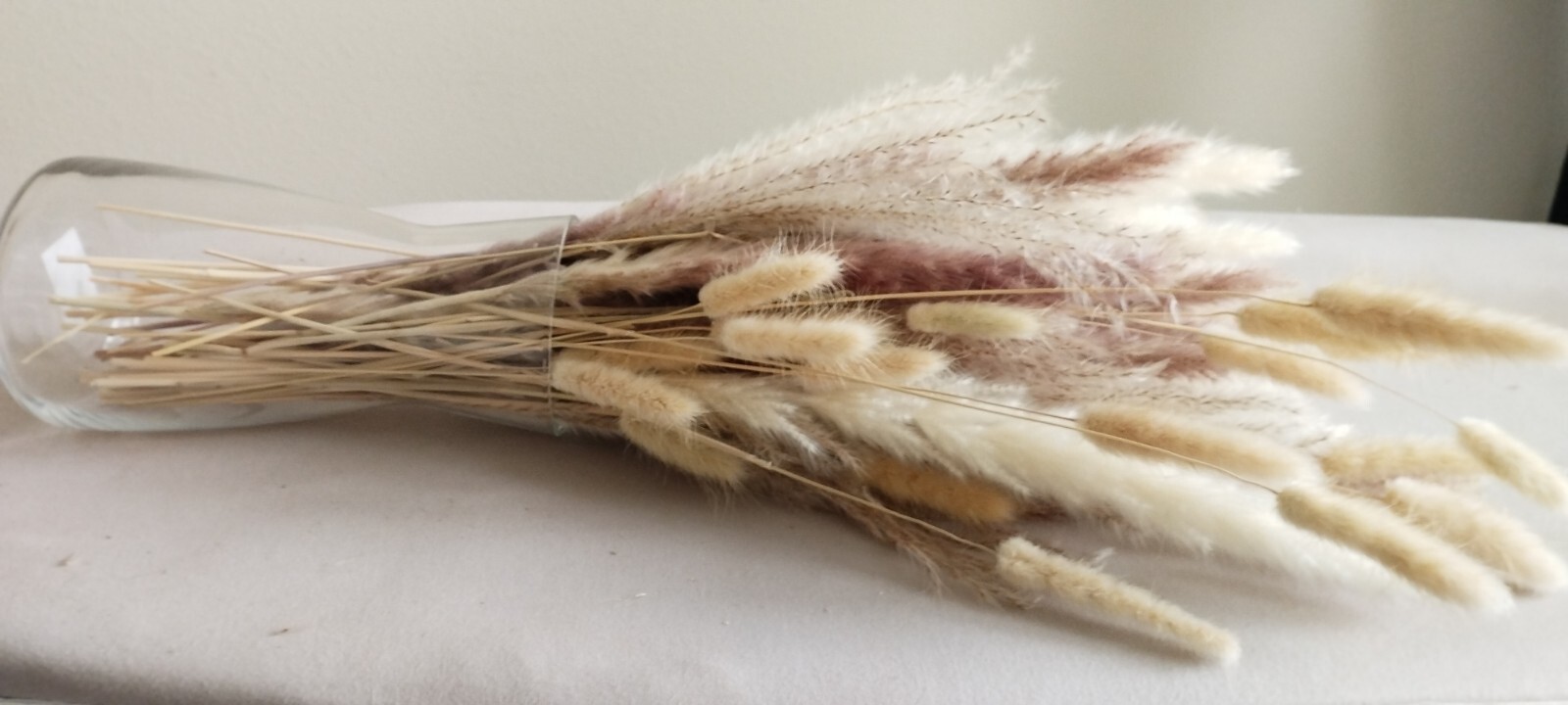 Natural Dried Pampas Grass Bouquet Tall Boho Total 75 Pcs. Decor Wedding Party