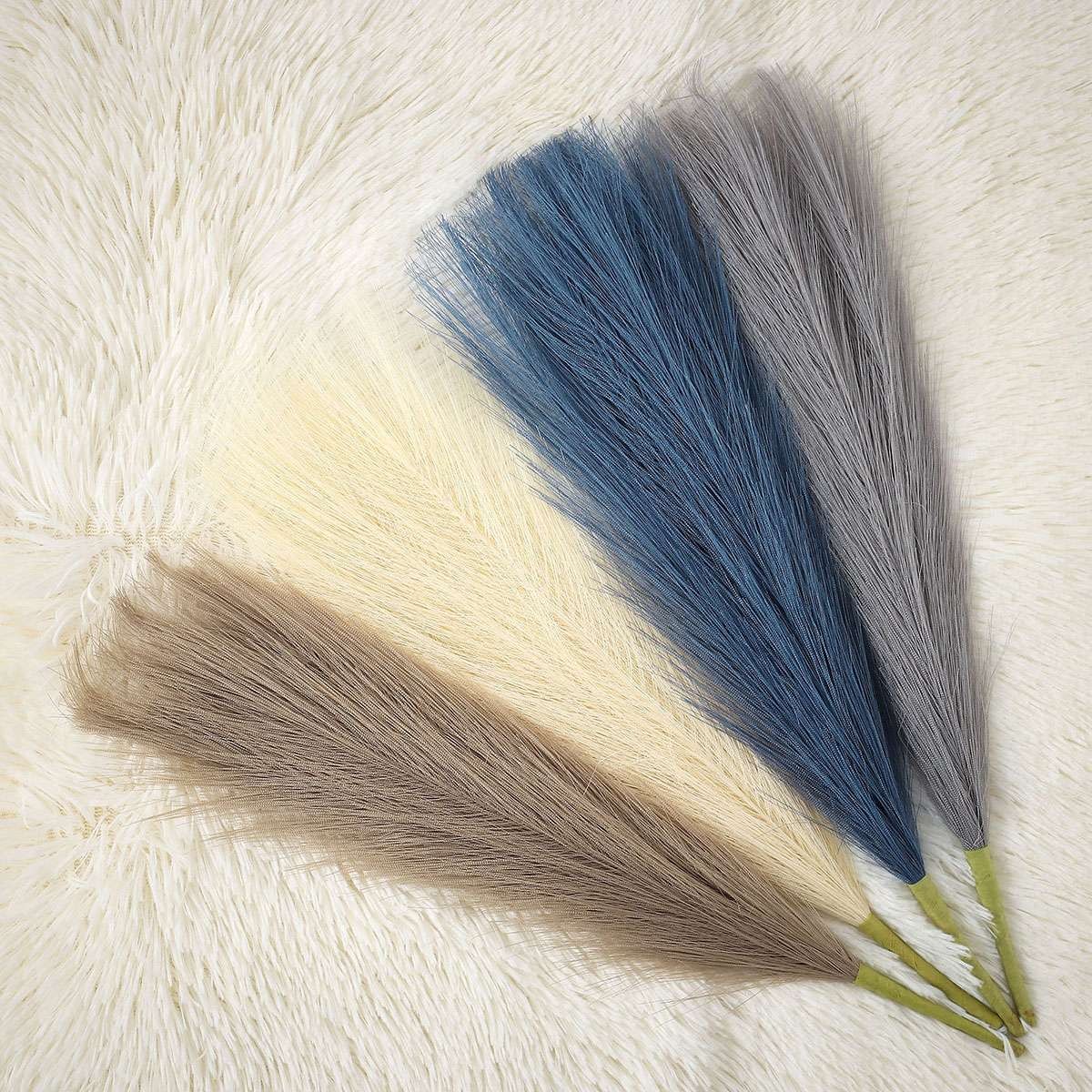 Artificial Pampas Grass Dried Reed Flowers Bouquet Fake Plant Home Room Decors