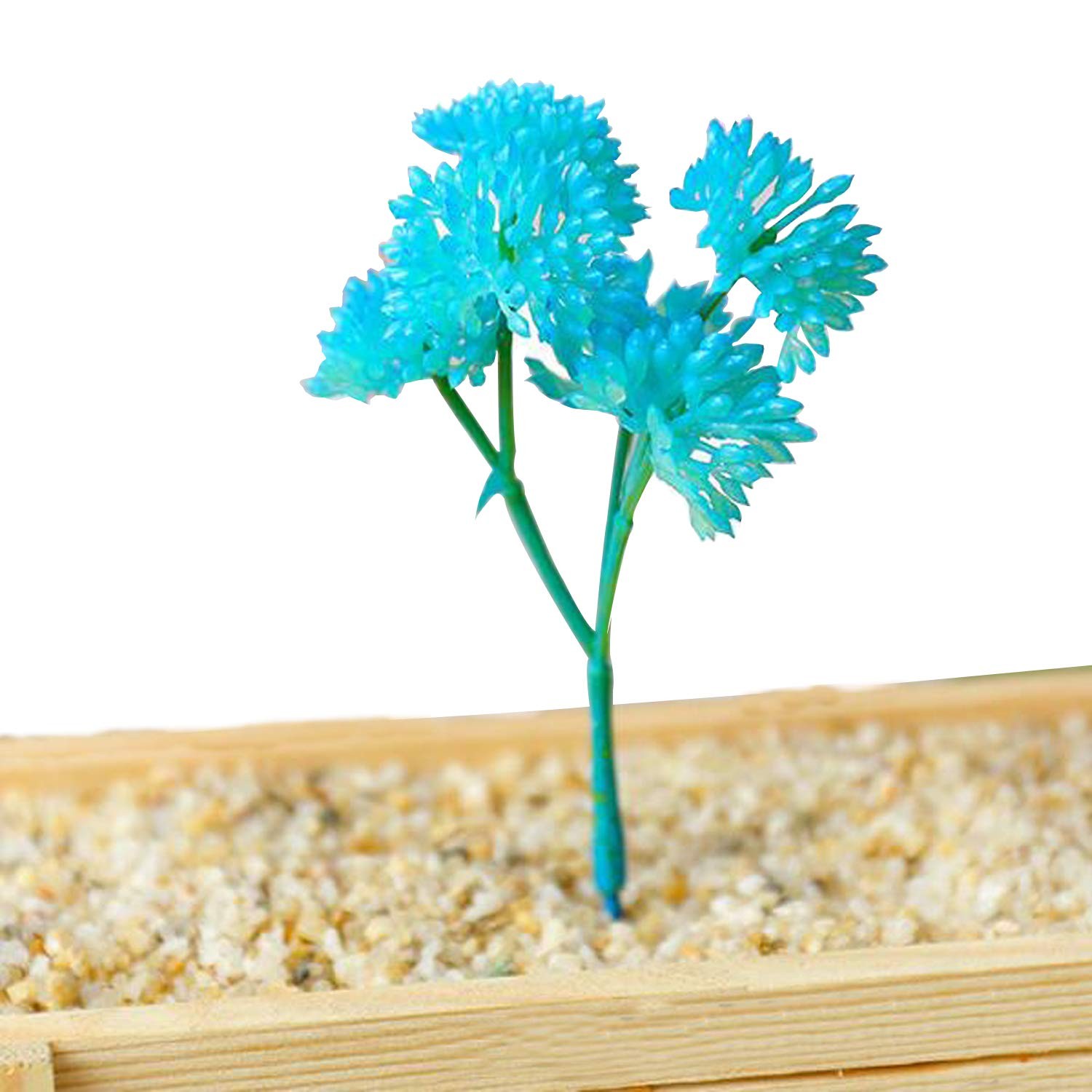 21 PCS Artificial Succulent Plants, Blue Fake Succulent, Unpotted Faux Succul…