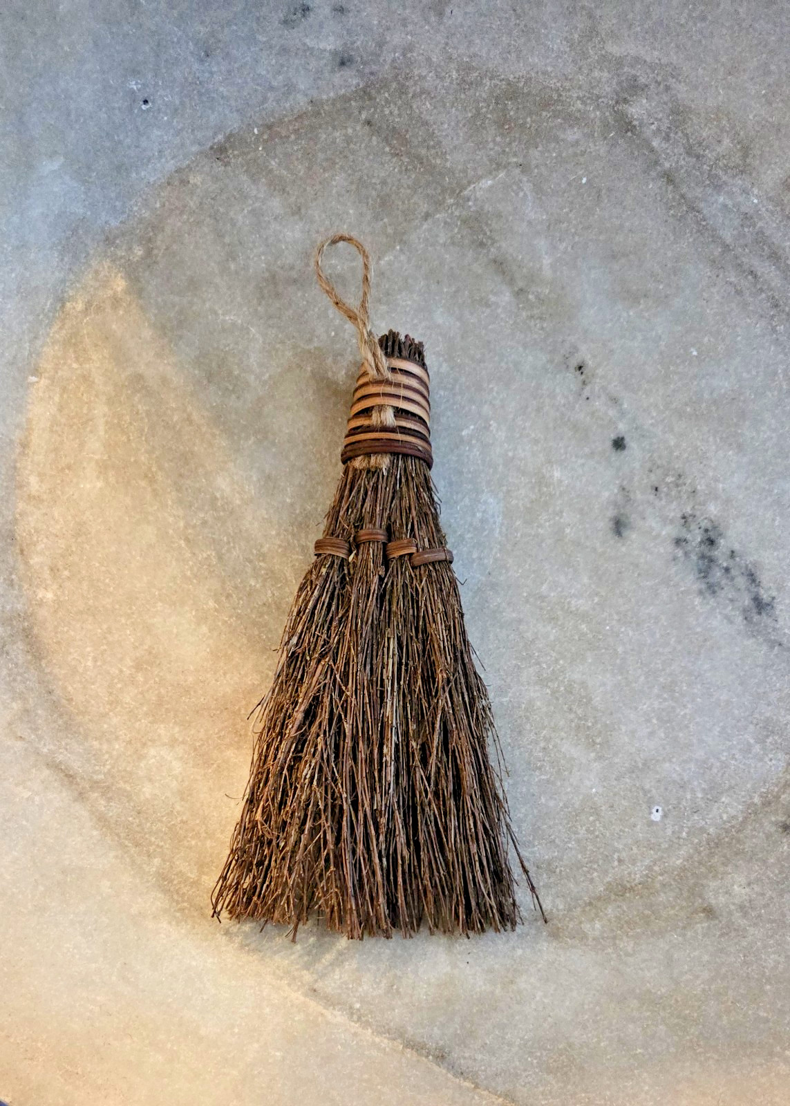 Whisk Mini Cinnamon Scented Broom 6 Inch Rustic Twig Mini Cleaning Decor