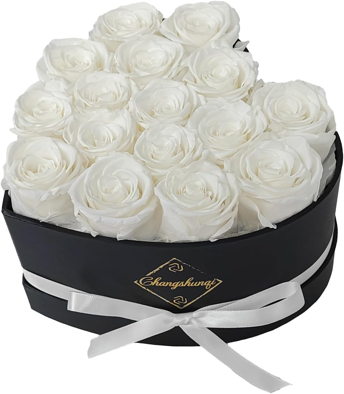 16 Flowers Forever Preserved Roses in Heart Box, Preserved Flowers for Delivery