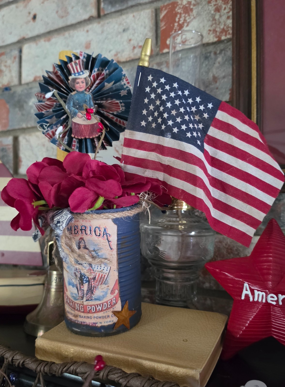Americana Patriotic Centerpiece Modern Primitive 4th of July Folk Art Choose One