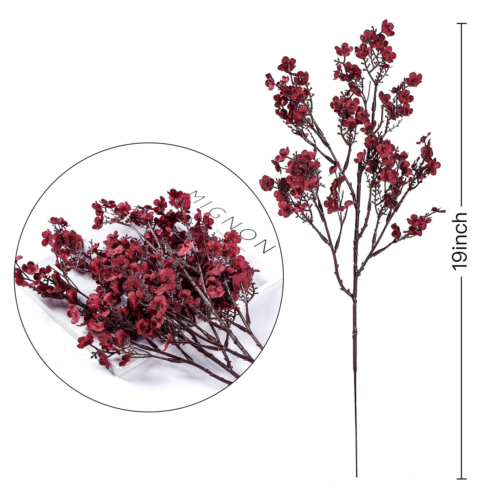 15 Pcs Babys Breath Artificial Flowers Gypsophila Bouquets Bulk Real Touch Fake