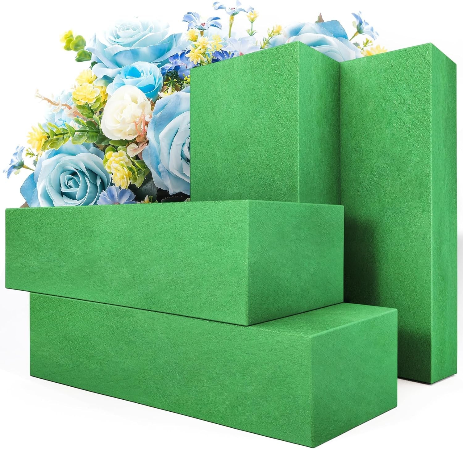 Pack of 2 Large Size Floral Foam Blocks Fresh & Artificial Flowers 9” L x 4” W