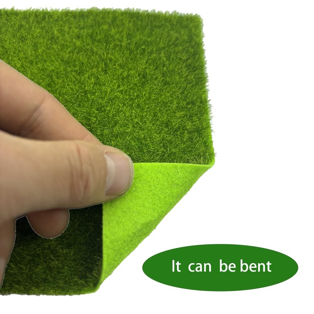 6×6 Inches Artificial Grass for Miniature Crafts Decorations Miniature