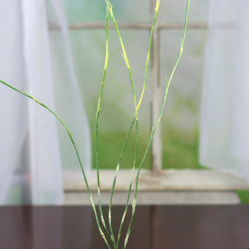 Set of 12 Tall 32″ Variegated Green Vinyl Artificial Grass Stems