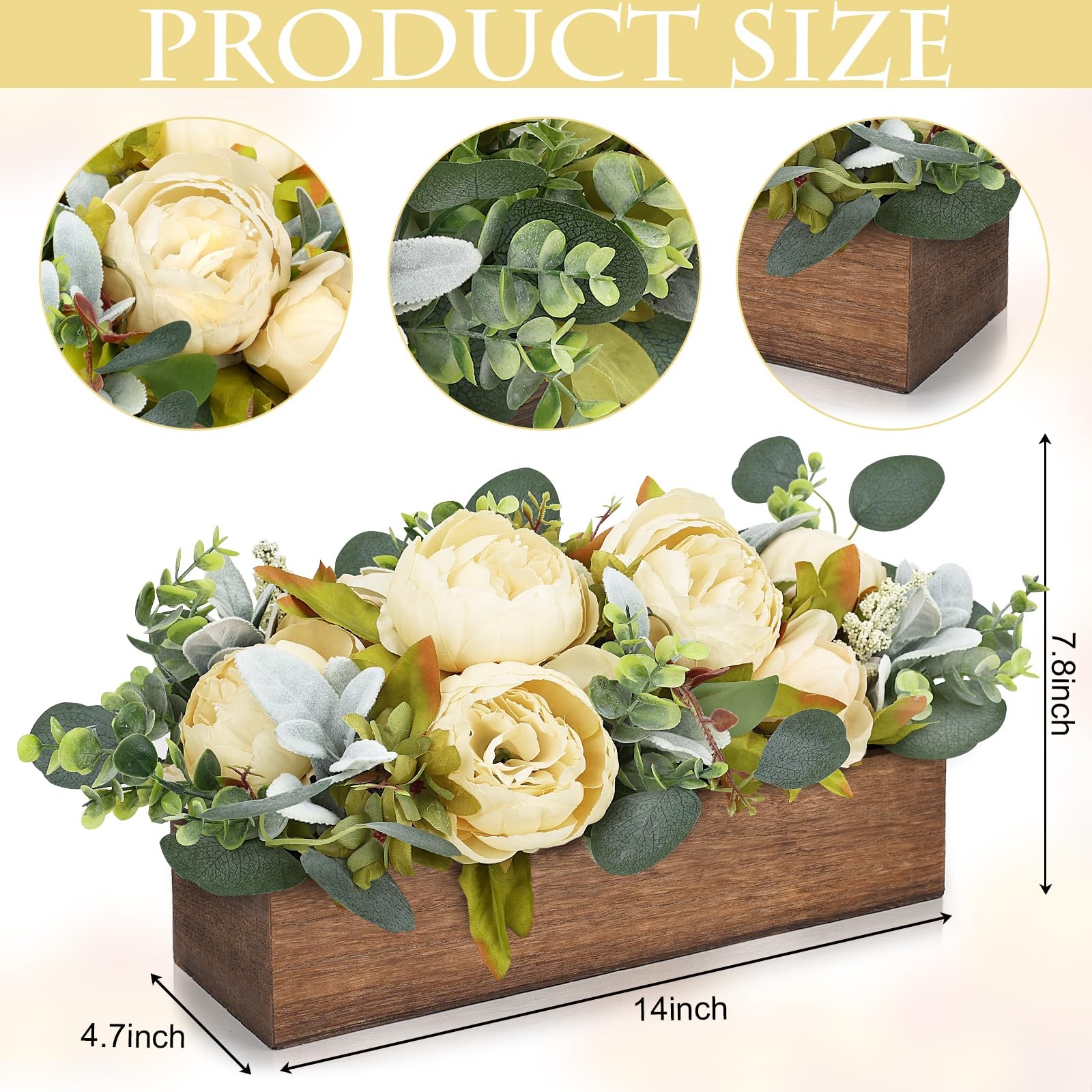 Flower Table Centerpieces for Dining Room, Summer Artificial Peony Table Cent…