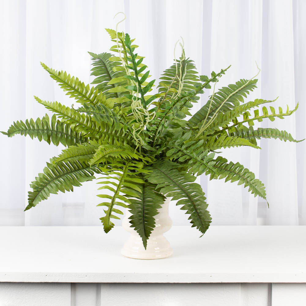 Package of 2 Artificial Boston Fern 19″ Tall Plants