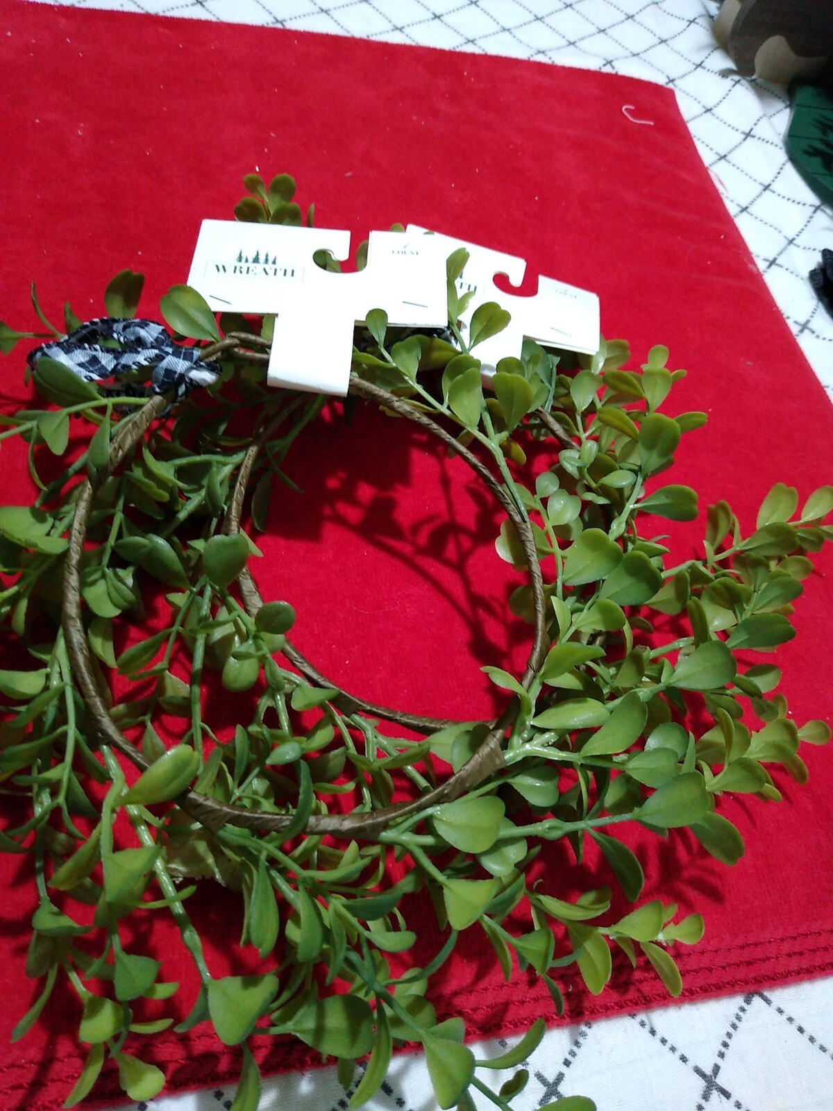 Maiden Hair Fern 10″ Wreath lot of 2 new Craft item