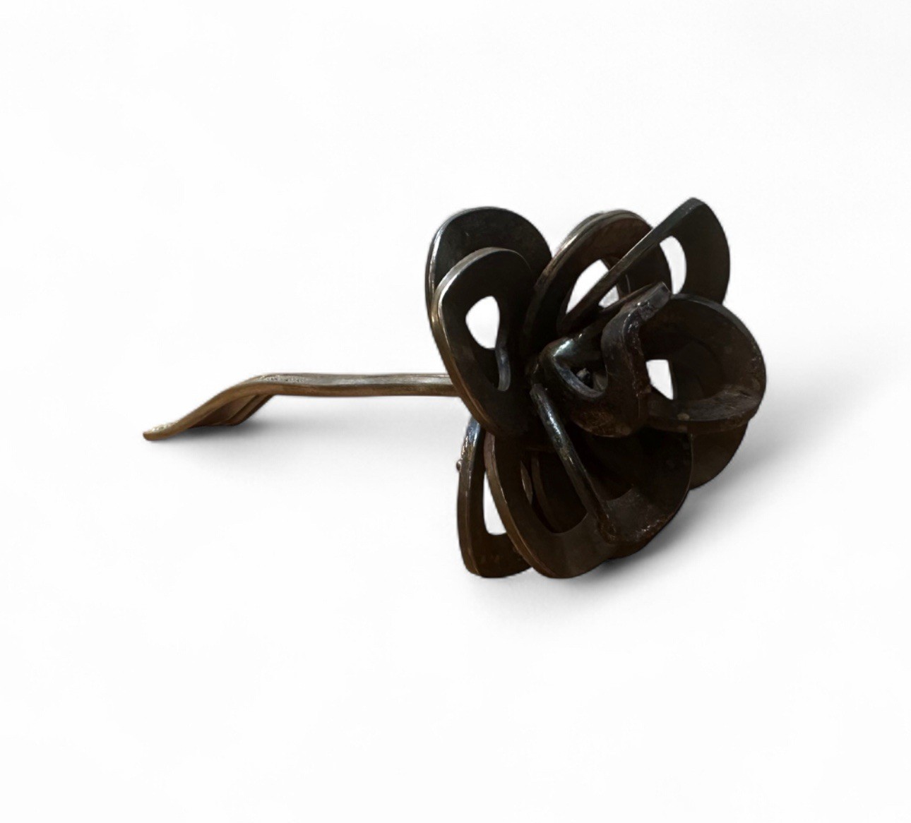 Handmade Silver Steel Metal Rose Metal Flower Welded