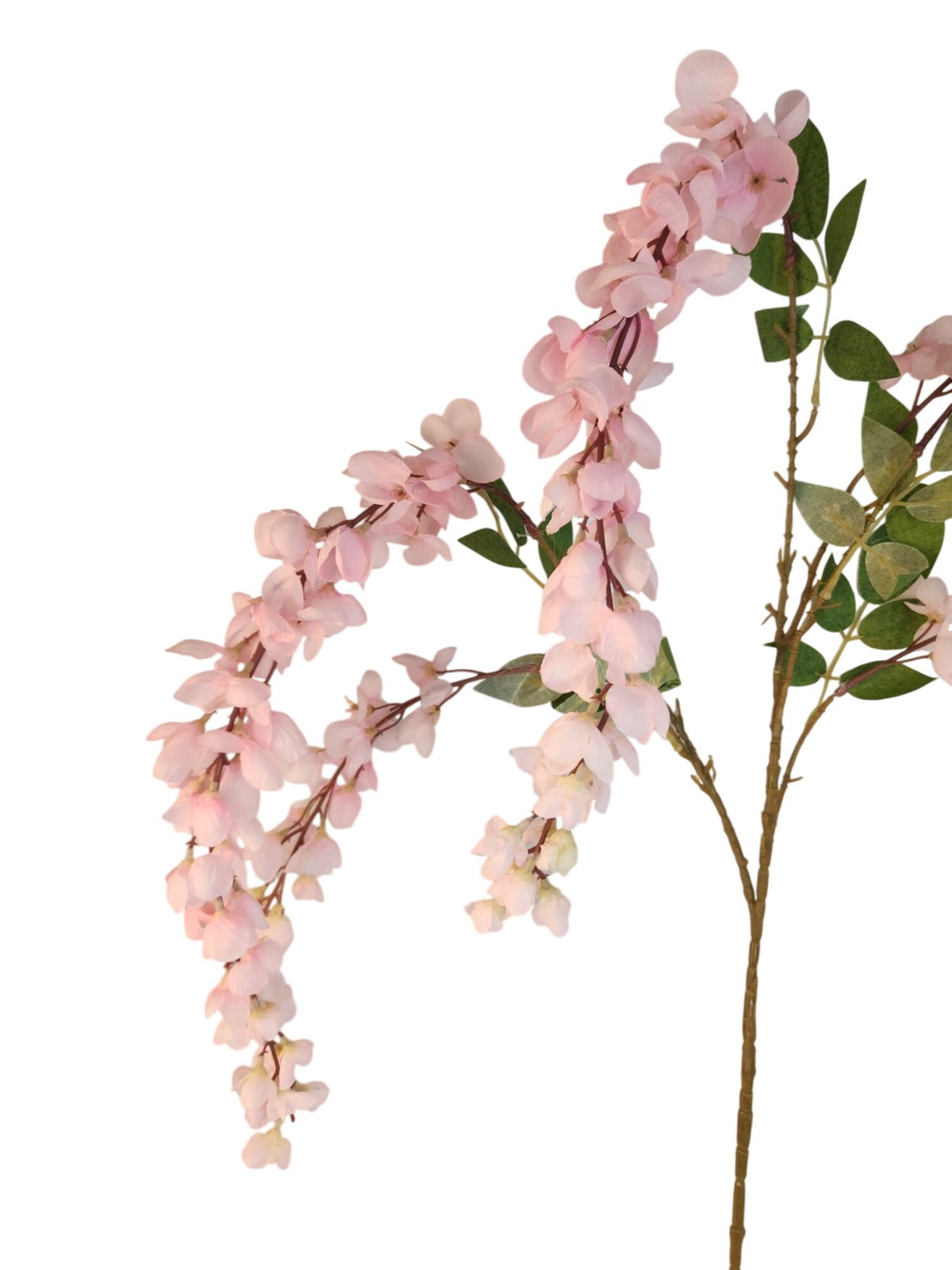 Blush Pink Wisteria Stem 43 Inch Artificial Hanging Flowers Silk Wisteria Spray