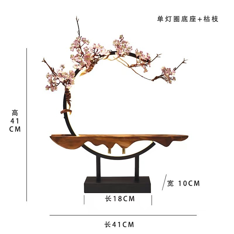 LED display ring light Ideal for Figure and Model Display (Stylized Pine Branch)