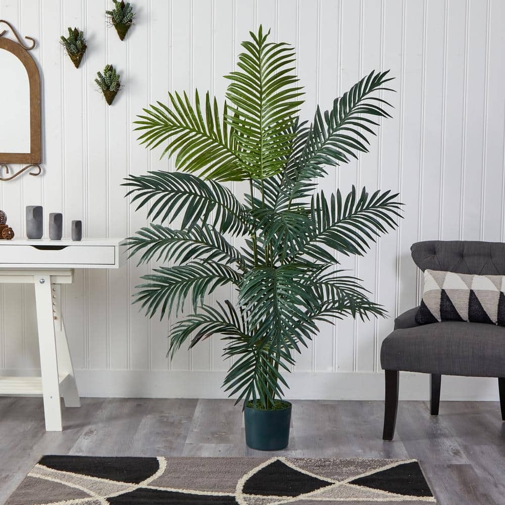 Paradise Palm Artificial Tree Home Decoration Realistic Trunk New Indoor 6 Ft.