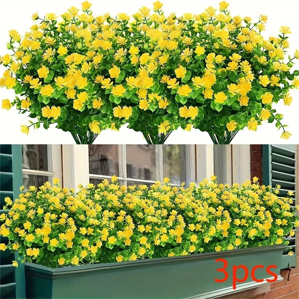 3/8Pcs Artificial Flowers for Home and Garden Decor – Realistic Simulation Flora