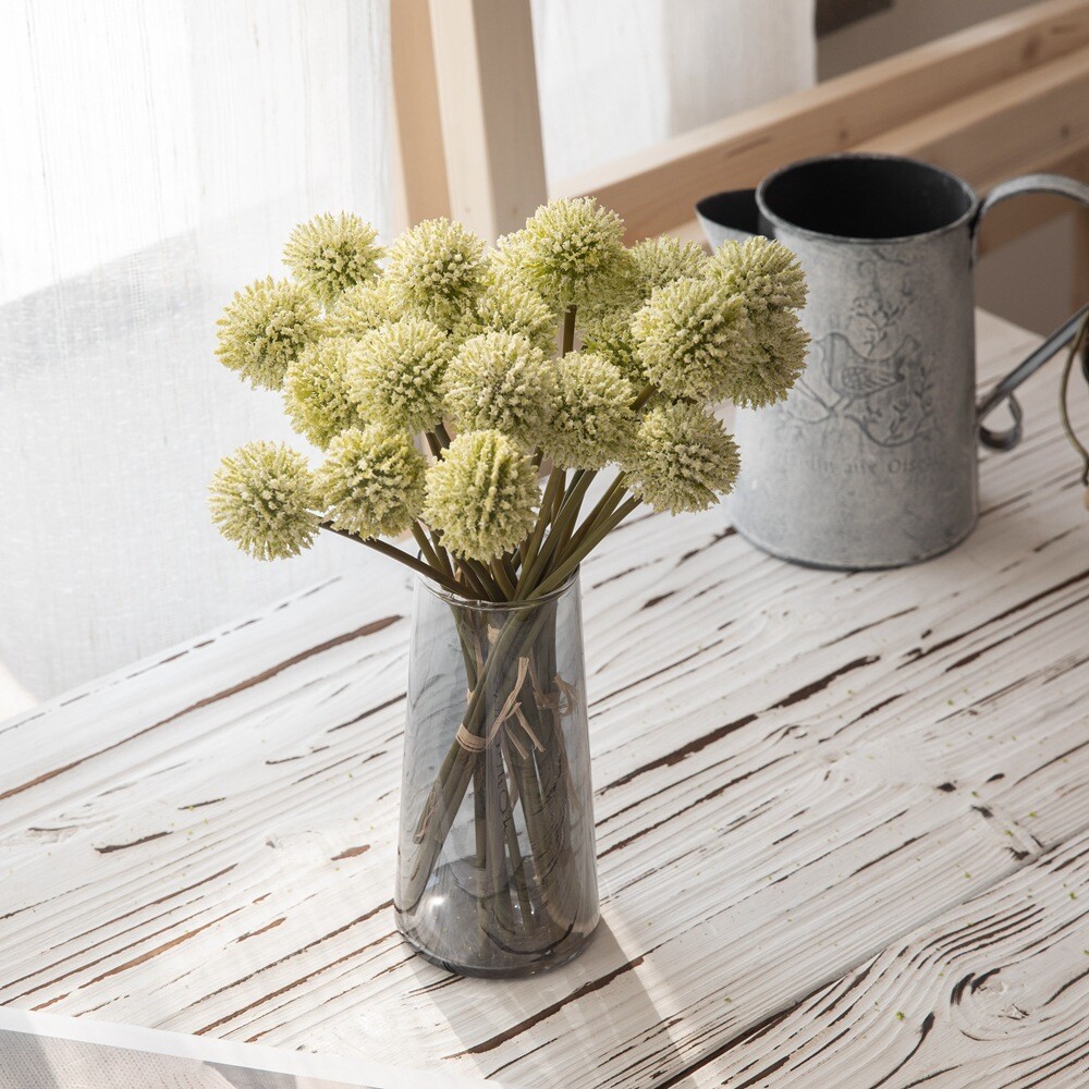 6 Stunning Artificial Golden Wattle Ball Flower Stems