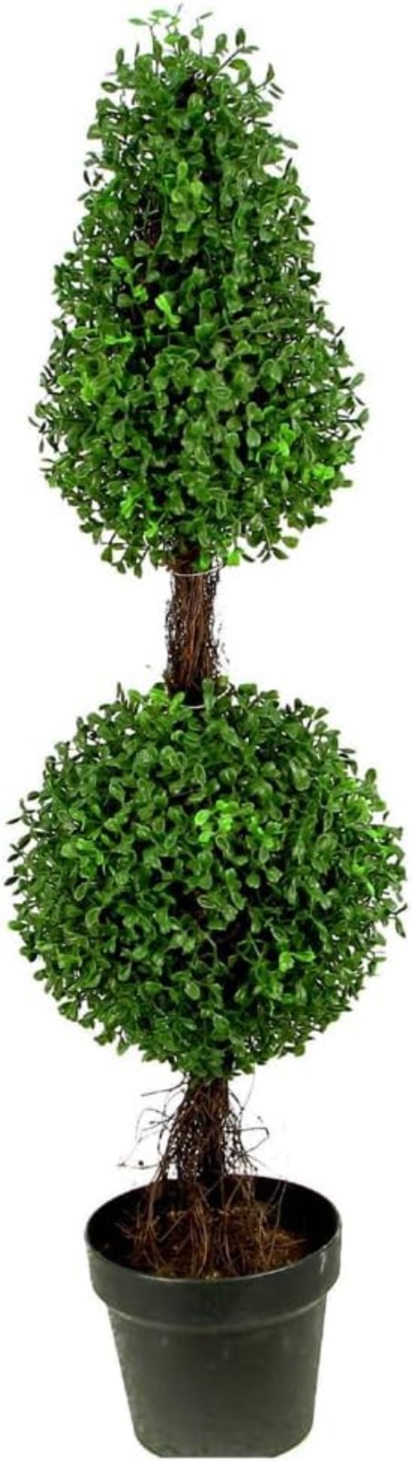Lush 36″ Artificial Topiary with 2 Ball Shape Design – Ideal for All Seasons