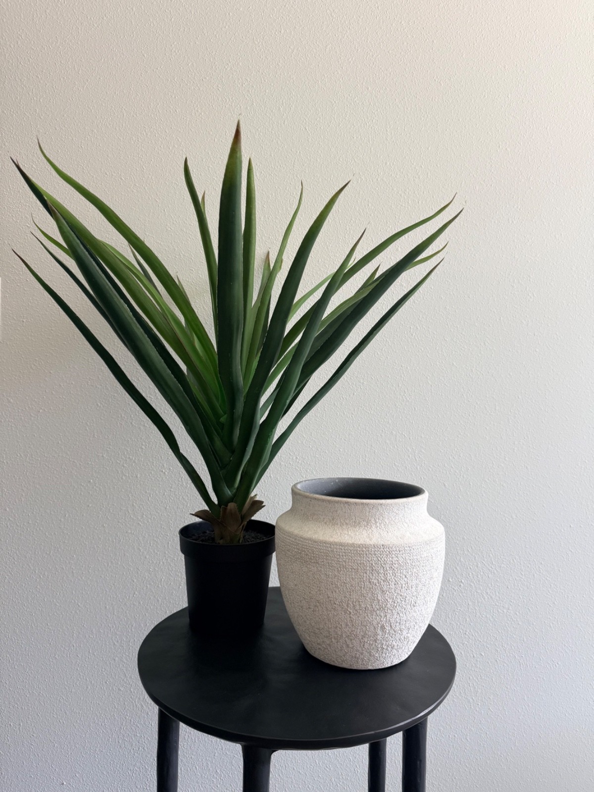 Pottery Barn Faux Yucca Plant 29″ Tall with Removable White Ceramic Pot