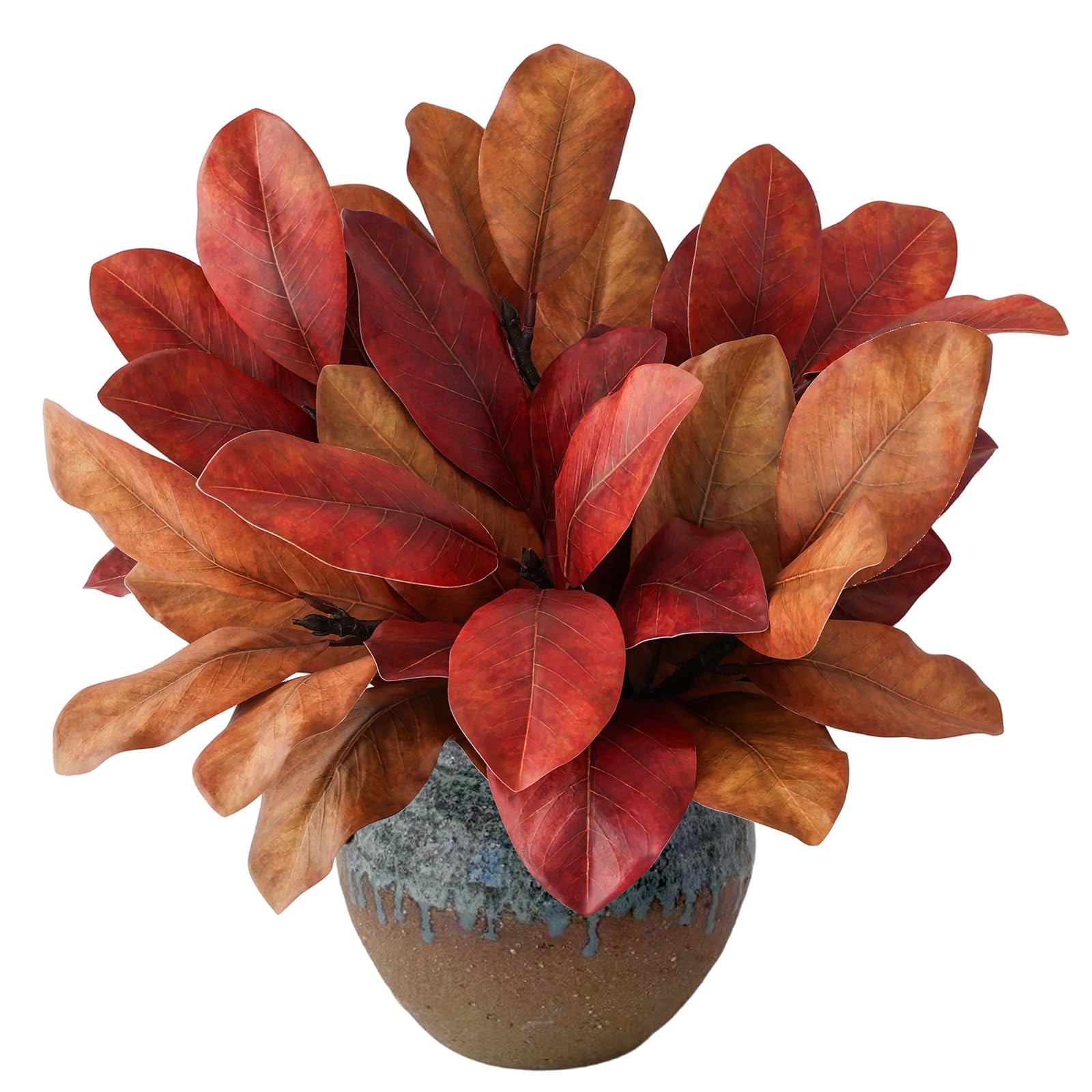 Magnolia Leaves 3D Artificial Magnolia Stems Branches for Vase Real Touch Fak…