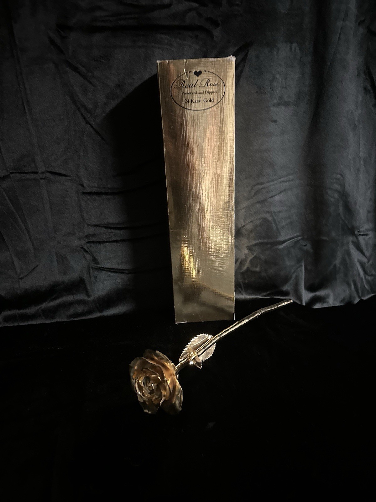 Steven Singer Jewelers 24 Karat Gold Dipped Classic Rose 12” Long