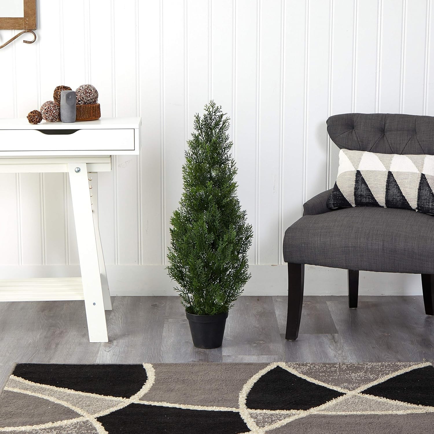 Realistic 3ft Cedar Pine Tree – Waterproof & Odorless Indoor/Outdoor Decor