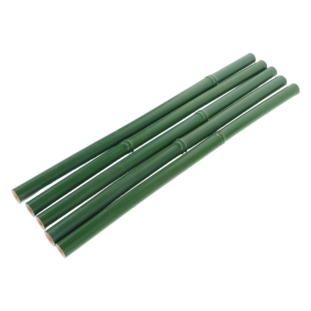 5 Pcs Fake Bamboo Poles Green 40 cm Plastic Plant Support Stakes Outdoor