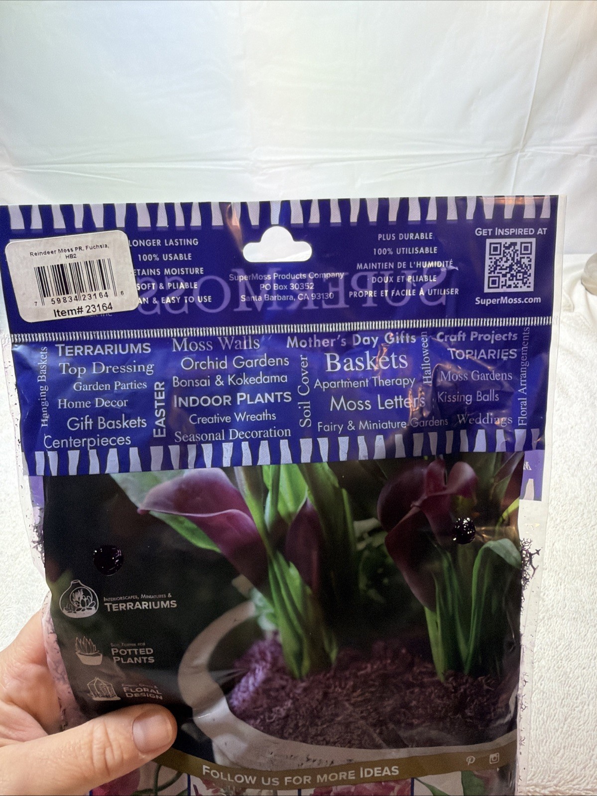 2oz of Soft, Vibrant Purple Reindeer Moss – A Delight for Eco-Conscious Crafters
