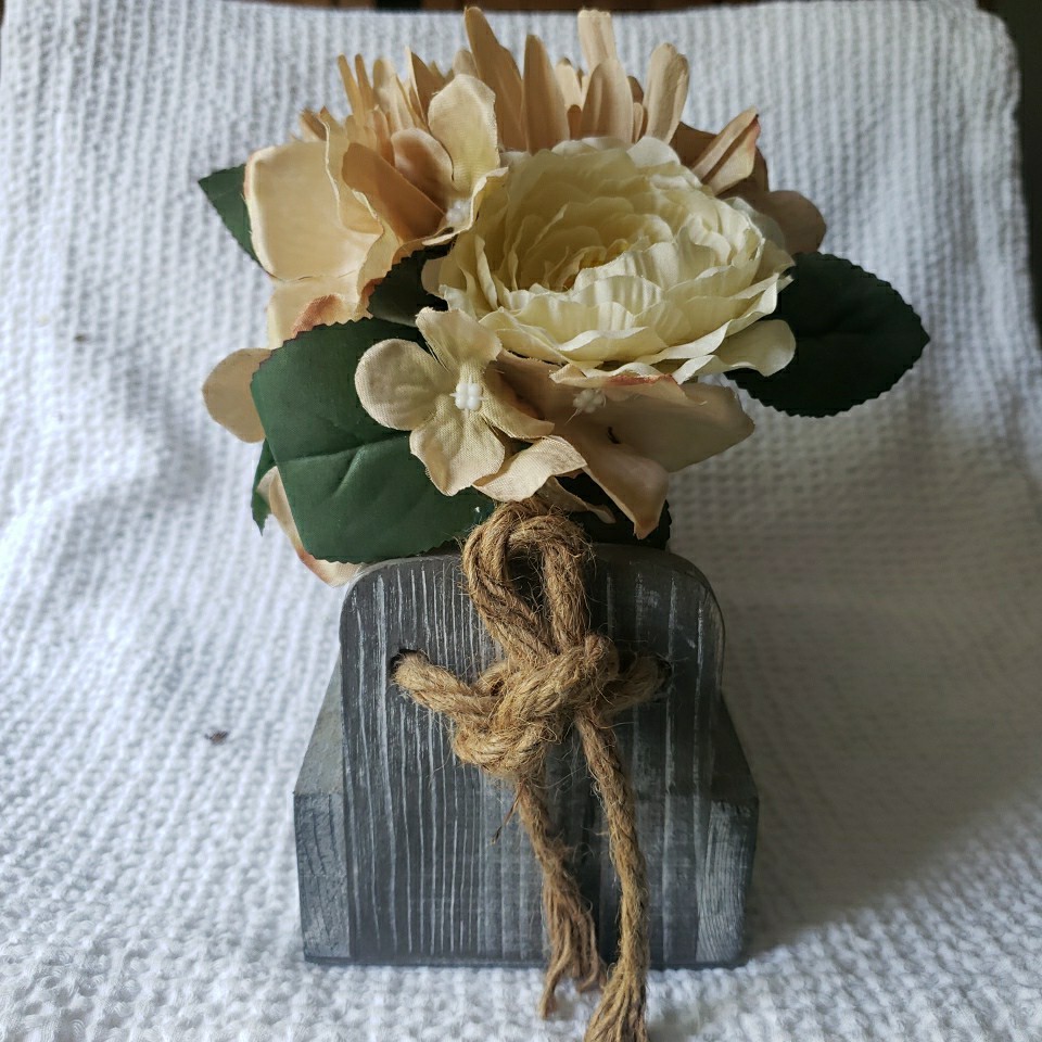 Rustic Mason Jar Table Centerpiece Thankful Wood Tray Kitchen Decor Living Room