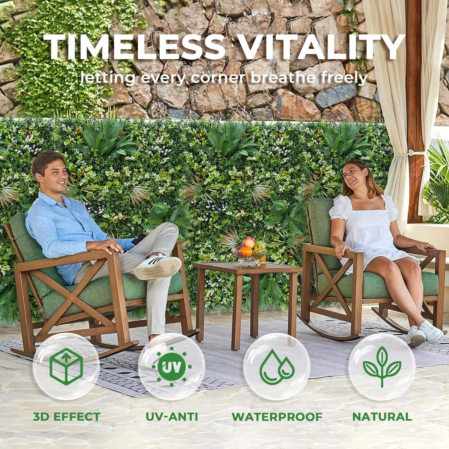 UV-Resistant Faux Boxwood Wall Panels – 12 Pack, 20×20 Inch Privacy Screen