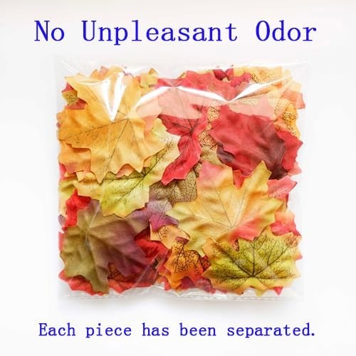 Separated Fake Fall Leaves Artificial Autumn Maple Leaf Room Decor for Home Part