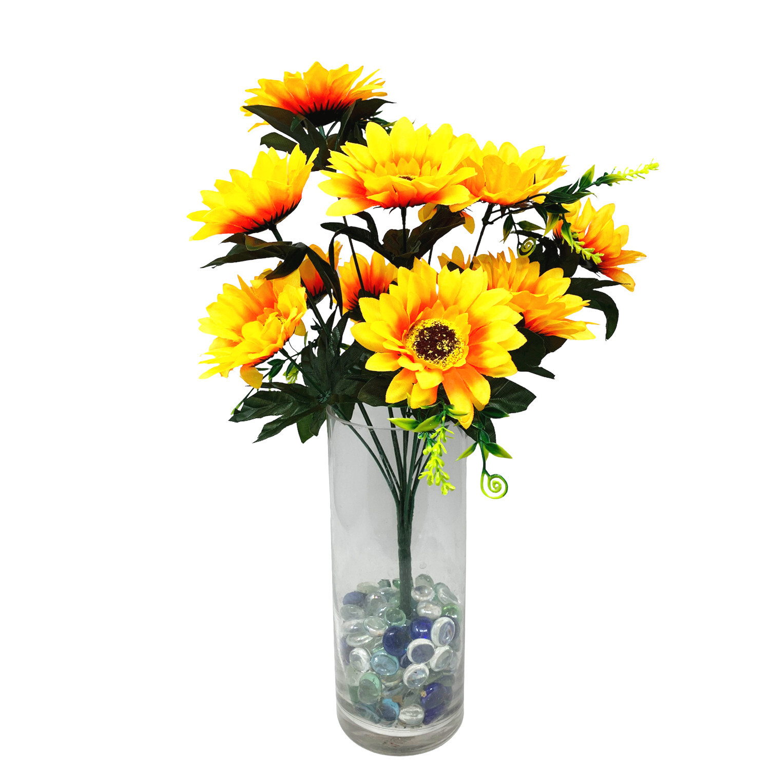 1/2/3/5 Pcs of Artificial Sunflower Lifelike Fake For Home Accent & Decor Yellow