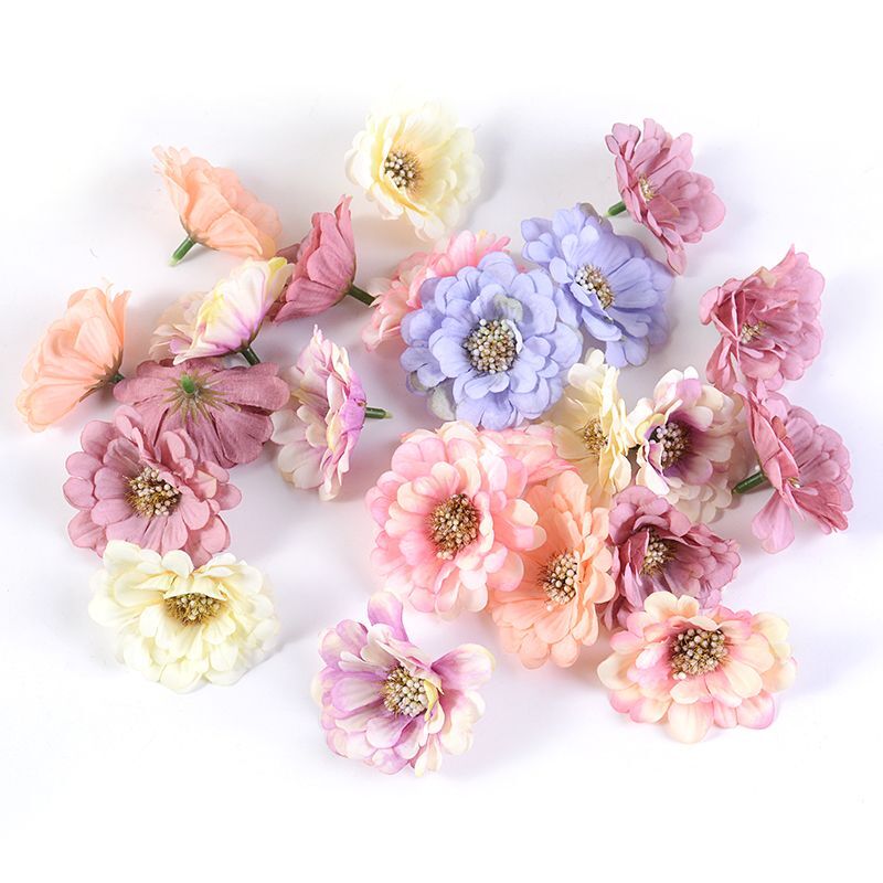 Lotus Artificial Silk Head Flowers Wedding Home Party Decoration Flower 10-20pcs