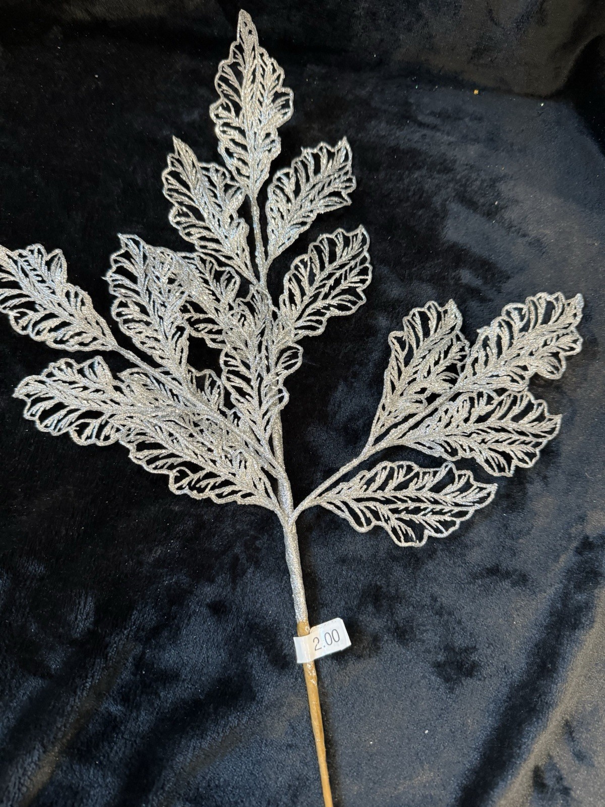 Silver Glitter Coleus Spray 20”