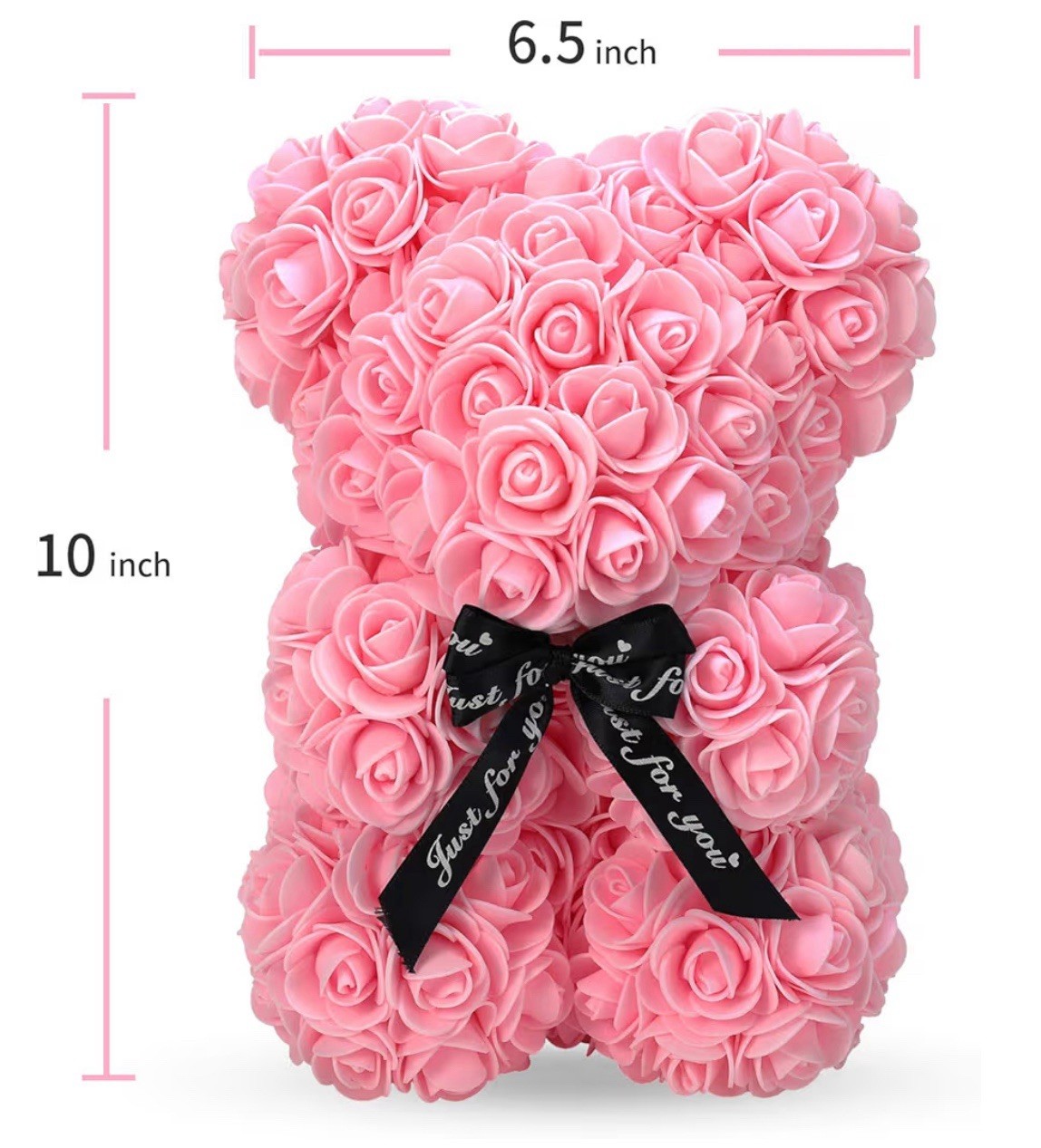 Artificial Teddy Rose Flower Bear with Box Romantic Valentines Day Gift Gir